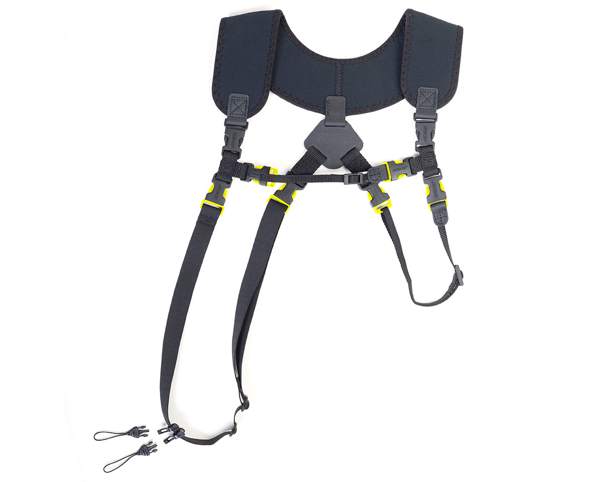 Comfort Harness Elastic Single on a white background with safety breakaway connectors